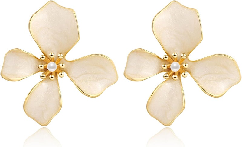 EXPHAIN Irregular Petal Earring For Women Stainless Steel Unique Statement Flower Dangle Earrings Trendy Jewelry Gift - Image 1